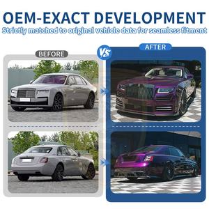 Kit de carrosserie de conversion en fibre de carbone de style MSY pour Rolls Royce Ghost 4ème génération 2021-2024, pare-chocs avant, aileron arrière, embouts d'échappement - Product Image 2