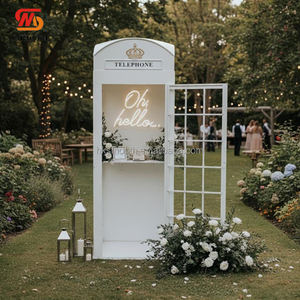 Support de téléphone en forme de cabine téléphonique londonienne en fer blanc, design démontable, pour événements et fêtes, vente en gros - Product Image 1