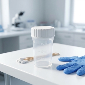 Suministros de Laboratorio AMNGENT, Tubos de Plástico, Muestras Gratis, Recipientes, Frascos de Plástico, Vasos para Orina de 20 ml y 40 ml, Recolección de Muestras de Orina - Product Image 1