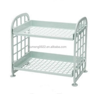 Estante hueco de doble capa, Cosméticos de plástico, acabado de escritorio, accesorios de baño, organizador, estante de almacenamiento, soporte de estante de 2 niveles - Product Image 2