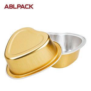 Contenitori in Alluminio a Forma di Cuore per Muffin al Cioccolato, Vaschette in Foglio di Alluminio per Torte, Adatte per Forni, Vendita all'Ingrosso - Product Image 5