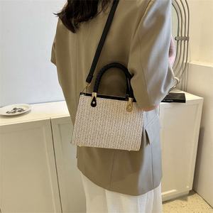 Bolso de paja de playa Bolso de playa de verano Bolso de mano de rafia tejido ecológico Bolso de mano para mujer - Product Image 5