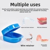 Boîte de rangement en plastique pour appareil dentaire, boîte de rangement pour aligneurs orthodontiques de taille moyenne, perforée d'un seul côté, aseptique