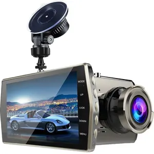 कार DVR 4.0 पूर्ण HD 1080P पानी का छींटा कैम रियर व्यू वाहन कैमरा दोहरी लेंस दर्पण वीडियो रिकॉर्डर रात दृष्टि पार्किंग की निगरानी Dashcam