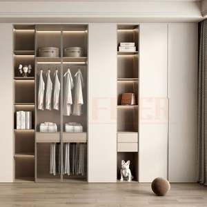 Sistema de Vestidor Personalizado con Logotipo, Armario Abierto de Piso a Techo con Combinación de Gabinetes de Almacenamiento para Vestidor y Dormitorio - Product Image 3