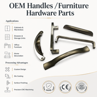 Poignées de tirage OEM personnalisées en aluminium, acier inoxydable, fer et laiton pour armoires de machines et pièces de quincaillerie de meubles