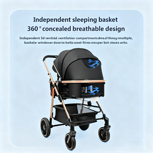 Wellpal Poussette de voyage multifonctionnelle de luxe 3 en 1 de haute qualité, équipement élégant pour bébé - Product Image 2