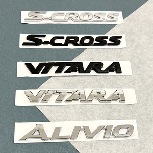 Adesivi Emblema Cofano in Plastica ABS Cromata <span class=keywords><strong>Nera</strong></span>, Decorazione Carrozzeria Auto, Adesivi per VITARA SX4 <span class=keywords><strong>S</strong></span>-<span class=keywords><strong>CROSS</strong></span> - Product Image 1