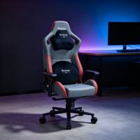 Chaise de jeu ergonomique avec revêtement en cuir PU, inclinaison à 180 degrés, hauteur réglable, design moderne