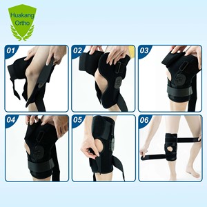 Attelle de genou articulée de qualité médicale, réglable, anti-collision, pour la récupération médicale, fixation articulaire, support de genou articulé en métal - Product Image 4