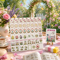Jeu de tuiles de Mahjong en acrylique de qualité supérieure, 166 tuiles complètes, dos de couleur unie, Dragon Vent Joker Fleur, Vente en gros personnalisée