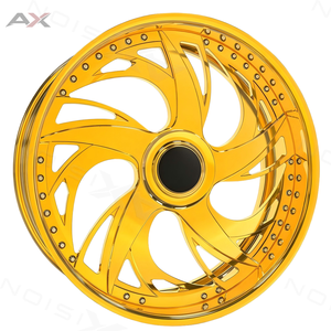 Jantes forgées 3 pièces 24x9.5 24x10 5x4.75 5x120.65 Or Échelonnées pour Chevy Impala Monte Carlo G Body - Product Image 1