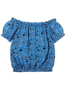 New fashion floral print girls off spalla crop top e gonna ragazze adolescenti <span class=keywords><strong>abbigliamento</strong></span> per bambini 1 set set <span class=keywords><strong>abbigliamento</strong></span> per ragazze - Product Image 2