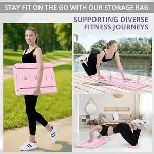 Rosa regolabile leggero pieghevole Pilates Reformer Set multiuso attrezzature per il Fitness palestra casa portatile allenamento - Product Image 6