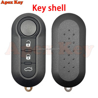 Coque de clé télécommande de voiture à 3 boutons, lame SIP22, pour Fiat 500 Punto Ducato Panda Bravo Citroen Jumper Peugeot Boxer
