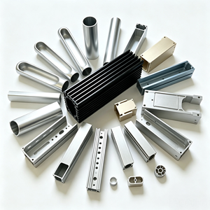 OEM Custom Extruded Aluminum Profile, Anodized Aluminum Extrusion With CNC Machining for Heatsink <b>Enclosure</b> Equipment Frame - Product Image 1