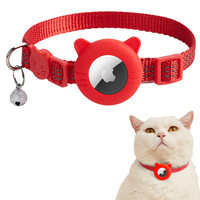 Collier tactique souple en nylon durable imprimé avec support GPS anti-perte AirTag pour chats et chiens