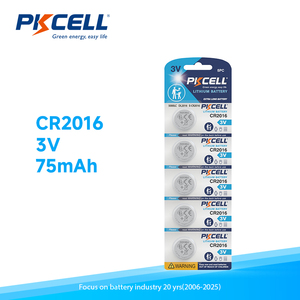 PKCELL工場供給 <span class=keywords><strong>3V</strong></span>ボタン電池 リチウム電池 <span class=keywords><strong>3V</strong></span> CR2032 CR2016 CR2025 CR1220 CR1225 CR2450 コイン電池 CR2016 - Product Image 1