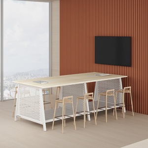 Modern White Steel Wood Frame Luxury Meeting Desk Large Conference <b>Table</b> for <b>Office</b> School or Hotel-Furniture Wholesale - Product Image 4