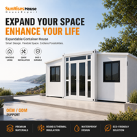 Maison conteneur en acier extensible de 20 pieds avec design moderne et construction en panneaux sandwich pour bureaux et commerces