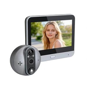 TNTX 2,4G WLAN-Sicherheits-Türspion mit Videofunktion, 3MP-Kamera, Zwei-Wege-Lautsprecher und Tuya Smart Türsprechanlage - Product Image 1