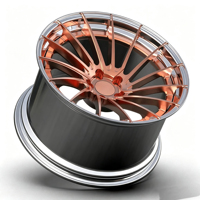 Nouvelles jantes en alliage d'aluminium forgé de 24 pouces en 2 pièces, design maille or rose, 6x139.7, ajustement universel pour Hilux Diesel