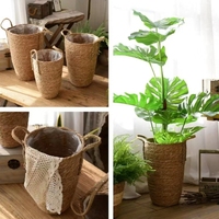 2025 nouveau Style nordique maison décorative Pots de fleurs tressé rotin matériel pour décorations de fête à la maison