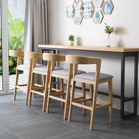 Ensemble table et chaises de bar en bois modernes pour restaurant, café, école, hôtel, salle à manger, atelier, salon - Fabricant chinois, vente en gros