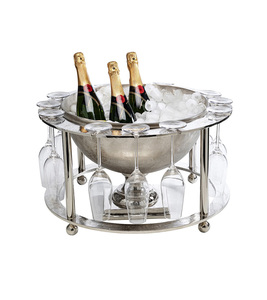 Refroidisseur à champagne Bubbly Time, seau à glace élégant avec support à verres pour bars, restaurants et usage domestique - Product Image 2