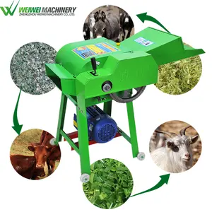 Weiwei 공장 판매 동물 사료 공급 기계 농장 용 잔디 절단 왕겨 커터 기계 2.2KW 전기