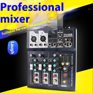 Jiy7 <span class=keywords><strong>4</strong></span>-Kênh DJ Mixer Cho Bluetooth USB Nhỏ DSP Máy Tính Phát Sóng Trực Tiếp Giao Diện Âm Thanh Thiết Bị Cho Giai Đoạn Âm Thanh Ghi Âm - Product Image 3