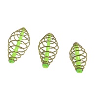 LOVITA YJ0174 Cage à poissons de type panier de fleurs, mangeoire à appâts à ressort, en acier inoxydable plaqué or, équipement de pêche spécialisé, modèle explosif
