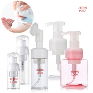 Bouteilles de luxe en plastique PET transparentes carrées vertes et roses de 250 ml et 650 ml, vides, avec pompe, pour cosmétiques, lotions, shampoings et savons liquides - Product Image 6