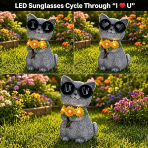 Lampes solaires LED colorées en forme de cœur, yeux de renard dynamiques, résistantes à l'eau, faisceau à 360°, décoration de jardin pour pelouse, cour, allée - Product Image 4