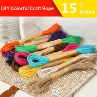Kleurrijk Geverfd Filamentgaren Hennep Papier Touw 3 Strengen 1.5mm/2mm 10m Fotowand Speciaal DIY Handgemaakt Geweven Decoratief