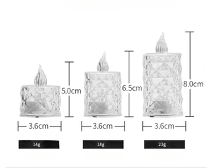 Lumières <span class=keywords><strong>LED</strong></span> en forme de cristal de diamant |   Bougies vacillantes sans <span class=keywords><strong>flamme</strong></span> pour Noël, mariages et décoration intérieure – Style tendance, vente en gros directe usine - Product Image 6
