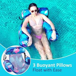 เก้าอี้ลอยน้ำเป่าลมสำหรับสระว่ายน้ำ ทนทาน ใช้งานได้หนัก สำหรับผู้ใหญ่ เหมาะสำหรับปาร์ตี้ฤดูร้อน ทะเลสาบ และชายหาด - Product Image 6