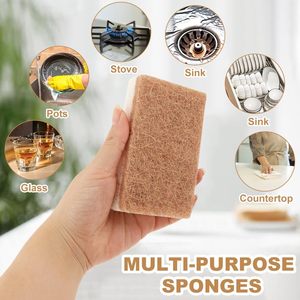 Estropajo de Cocina Ecológico de Alta Resistencia, Esponja de Coco, Almohadillas de Fibra Vegetal de Alta Calidad, Estropajo de Nuez - Product Image 3