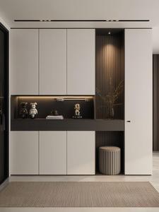 Armoires d'entrée, armoires à chaussures et penderies murales personnalisables, de style moderne, légères et luxueuses - Product Image 6