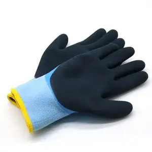 Gants de travail de haute qualité, doublés de fourrure chaude d'hiver, en tissu éponge acrylique thermique, style jacquard, protection contre le froid, confortables - Product Image 4
