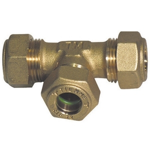 Connecteur en T intermédiaire Tiemme Gas10 avec joint torique 10 mm pour systèmes CVC - Product Image 1