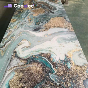 Vật liệu màu xanh lá cây giá thấp chất lượng cao nhựa <span class=keywords><strong>UV</strong></span> Hội Đồng Quản trị Trung Quốc <span class=keywords><strong>UV</strong></span> tấm đá cẩm thạch cho nhà bếp trong nhà PVC tấm đá cẩm thạch - Product Image 2