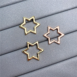 Mạ Vàng Kim Loại Quyến Rũ Các Loại Hình Dạng Sao Chữ Thập Mèo Bướm Trái Tim Khóa Mở Nhảy Nhẫn DIY Đồ Trang Sức Mặt Dây Chuyền Kết Nối - Product Image 5