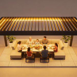 Pérgola Retráctil de Alta Calidad con Sistema de Techo de Láminas Impermeables, Kits de Pérgola Bioclimática de Aluminio para Jardín y Terraza - Product Image 6
