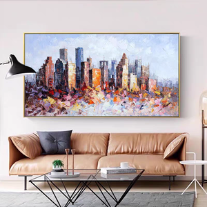 Póster Impreso en Lienzo con <span class=keywords><strong>Paisaje</strong></span> de la Ciudad del Templo Dorado del Sainismo Religioso Indio, Decoración para el Hogar, Pintura en Porcelana de Cristal Enmarcada - Product Image 6