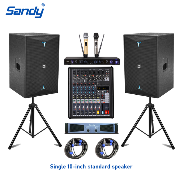 Professional KTV Speaker Set High-end Song Microphone Effect Amplifier Combination 10 Inch Speaker