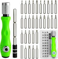 Juego de Destornilladores de Precisión Pequeños 32 en 1, Juego de Destornilladores Magnéticos Mini, Kit de Herramientas de Reparación Profesional para Gafas