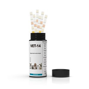 Bandelettes de test urinaire multiparamètres pour animaux de compagnie, 100 bandelettes pour un dépistage rapide et précis des infections urinaires et des problèmes rénaux chez les chats, modèle VET-14, certifié CE/ISO - Product Image 3