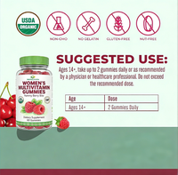 Gummies multivitaminées pour femmes OEM/ODM : Biotine pour la santé des cheveux, de la peau et des ongles, équilibre hormonal, soutien de l'humeur, produits de beauté pour l'immunité