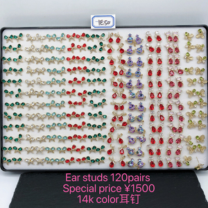 Perhiasan XUPING Grosir Anting Tusuk Wanita Model Kotak Berlapis Emas dengan Zirkonia Kubik Sintetis - Product Image 4